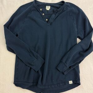 Lucky Brand Men’s Blue Long Sleeve Henley Shirt